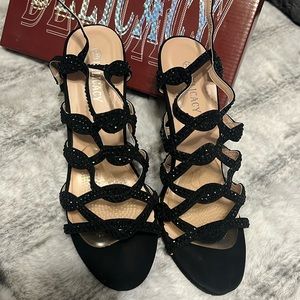 Black rhinestone Delicacy heels. Size 7.5
